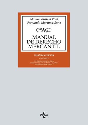 MANUAL DERECHO MERCANTIL VOL.II (2024) 30ªED.